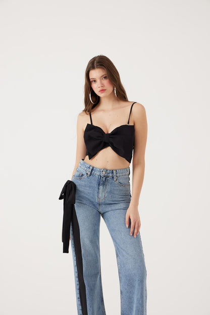 Rips-Look Crop Jazmin Bluse