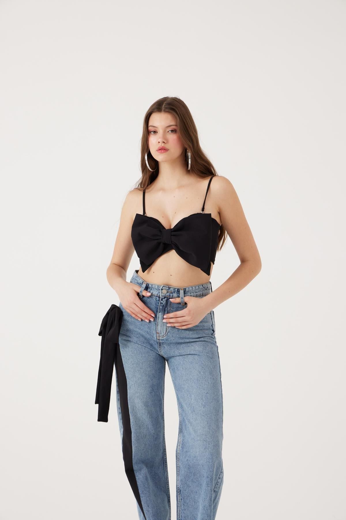 Rips-Look Crop Jazmin Bluse