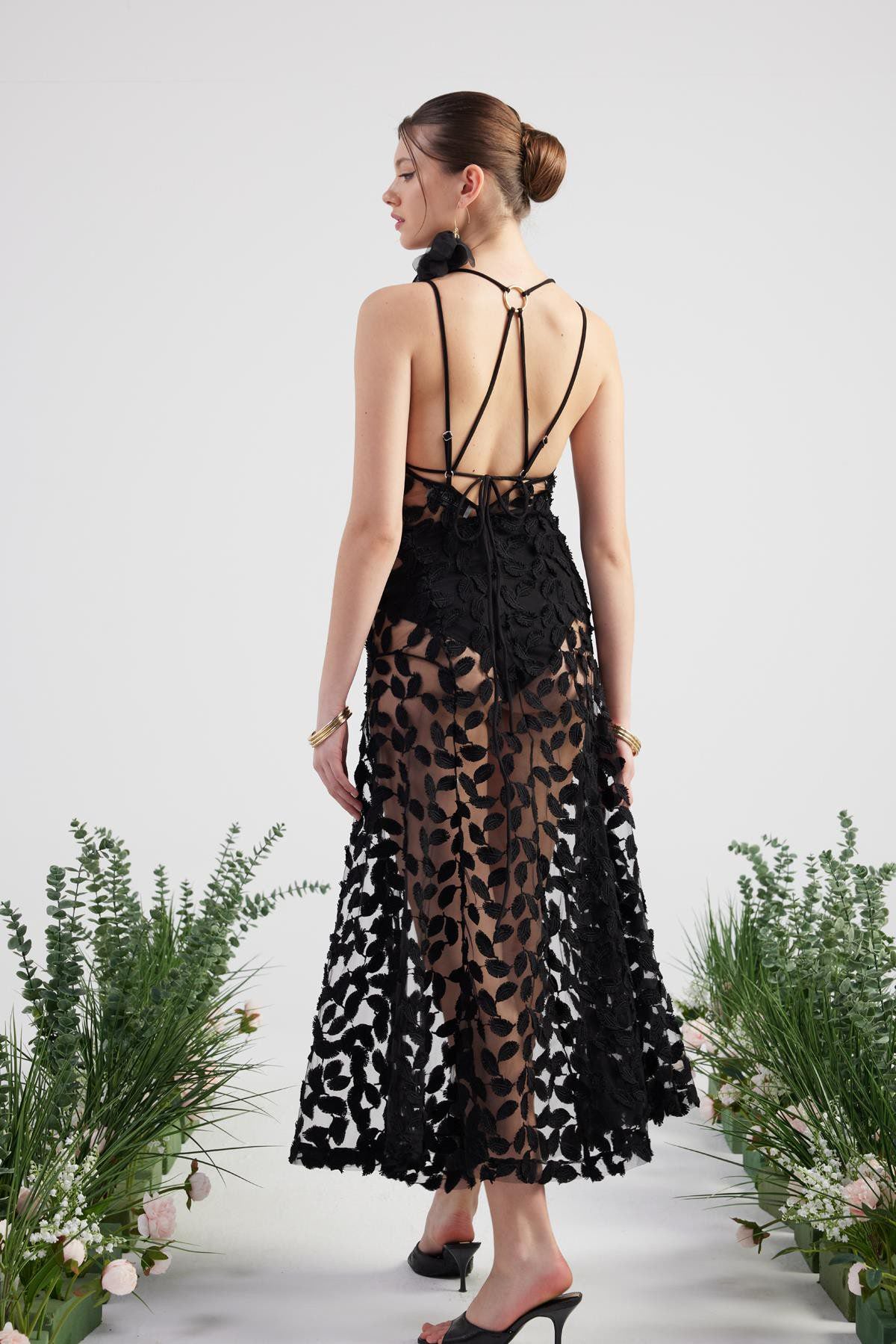 Maßgeschneiderte Beatriz Kleid in Velours