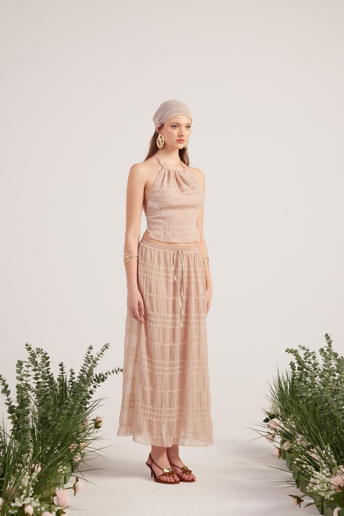 Boho-Set mit Schal-Detail