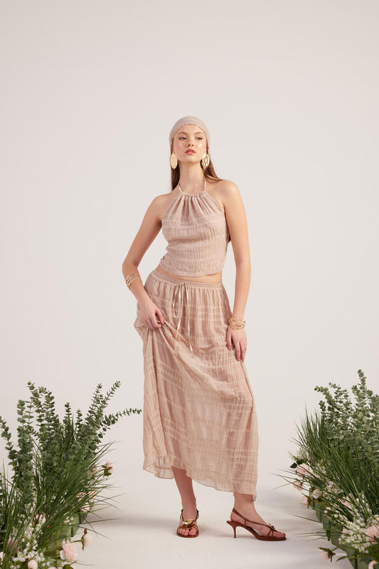 Boho-Set mit Schal-Detail