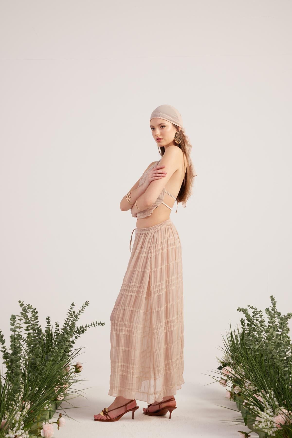 Boho-Set mit Schal-Detail