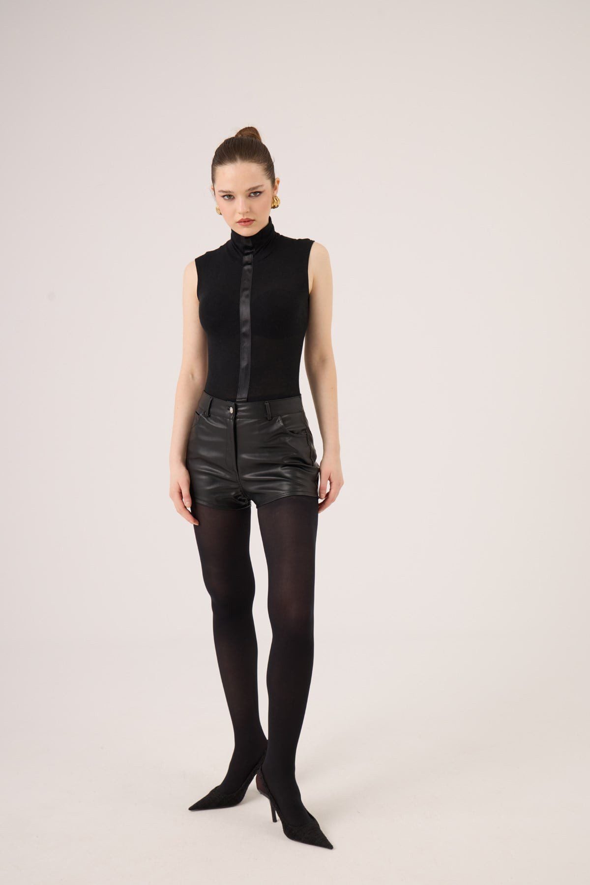 Ärmelloses Fischerhals Cashmere Top