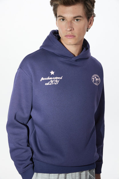 HUDSONES Herren Kapuzensweatshirt mit Print