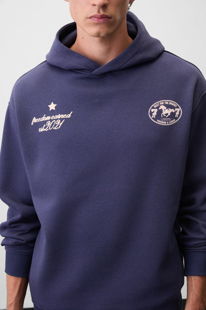 HUDSONES Herren Kapuzensweatshirt mit Print