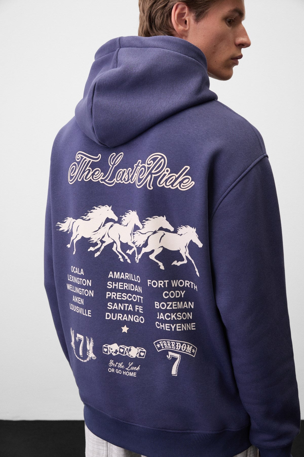 HUDSONES Herren Kapuzensweatshirt mit Print