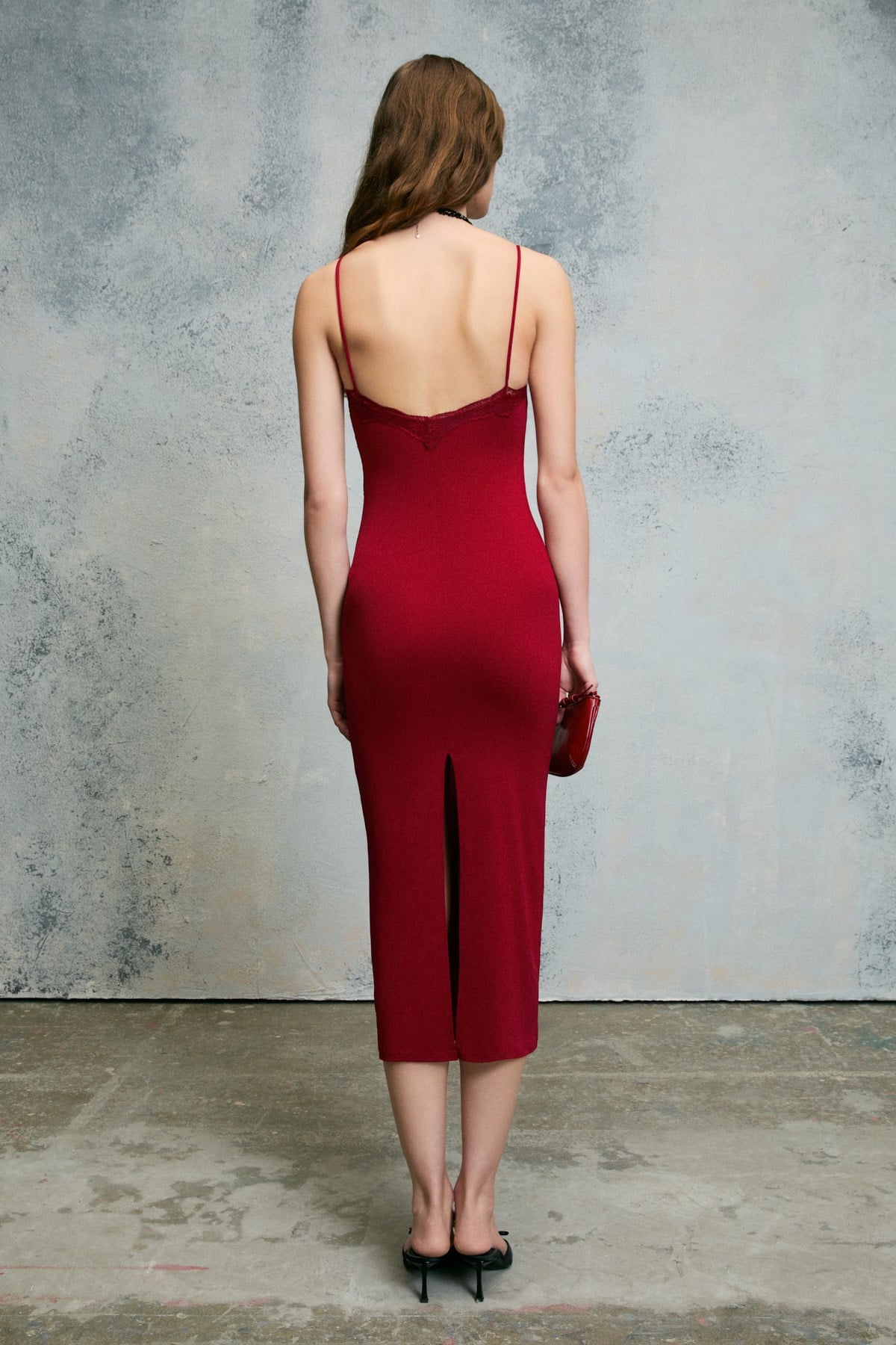 HUNKEL Damen Spitzen Maxikleid