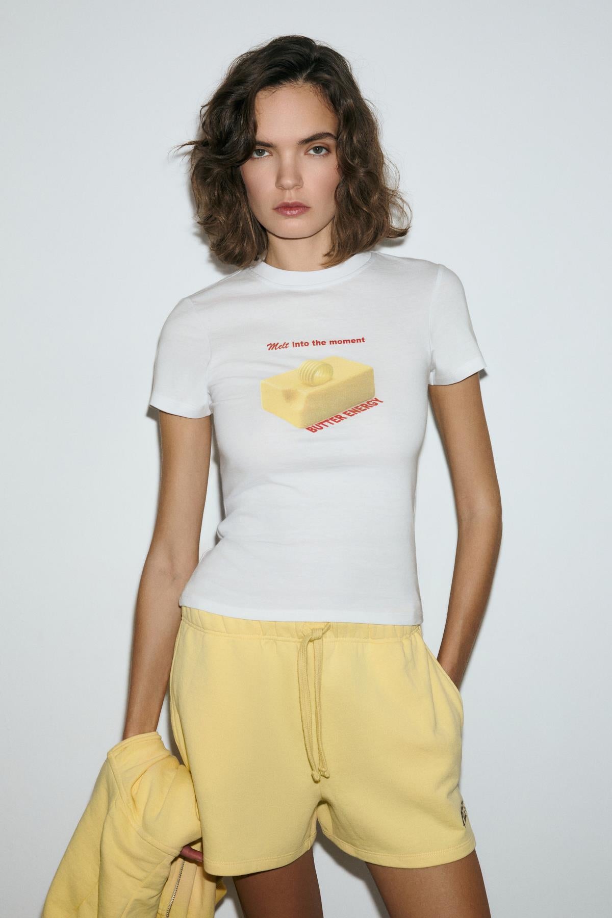 GRIMELANGE IMPERIA Damen Bio-Print T-Shirt Weiß