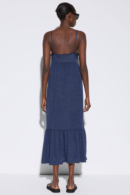 Locker sitzendes Kleid mit dünnen Trägern