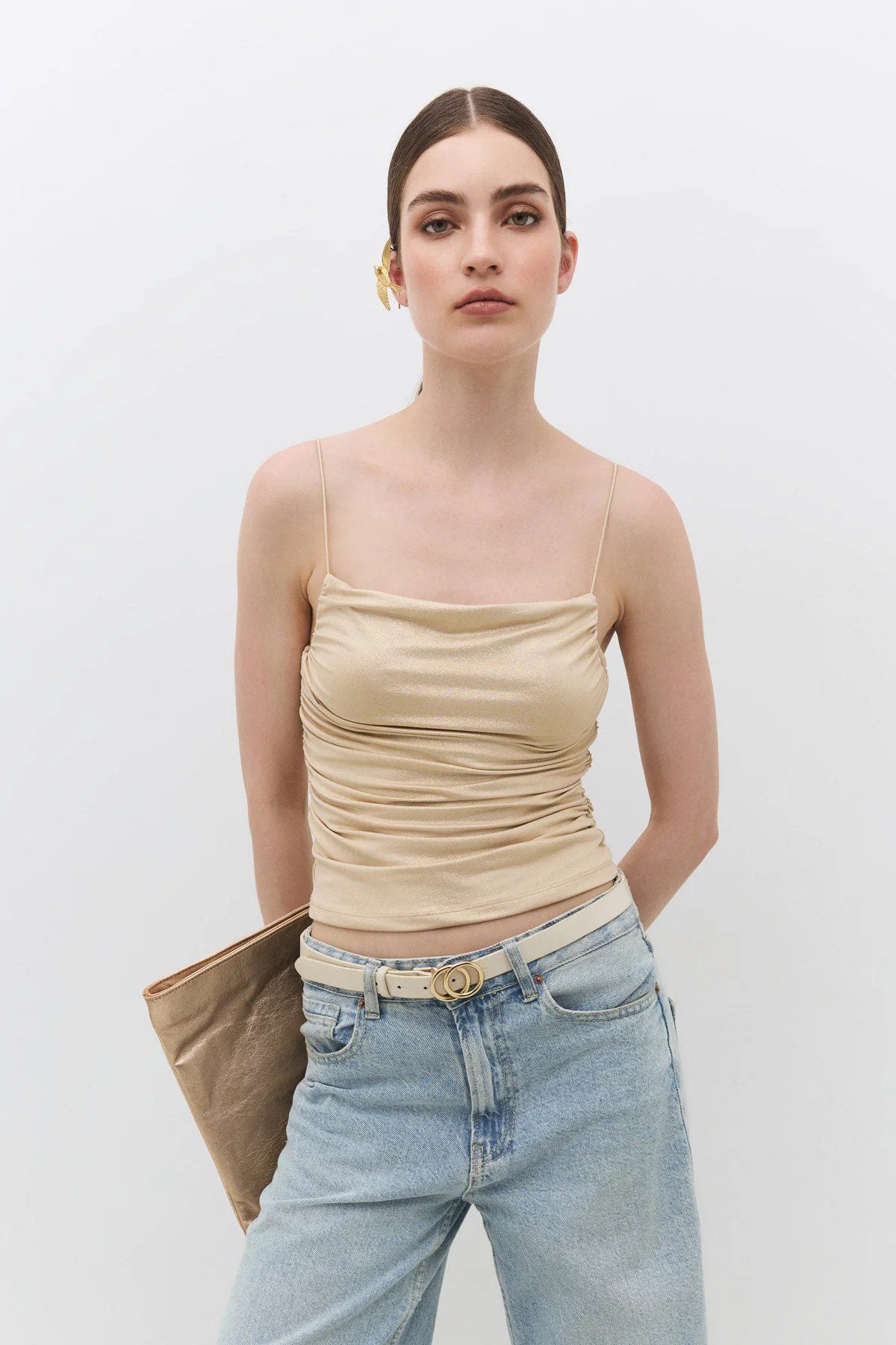 Crop-Top mit dünnen Trägern