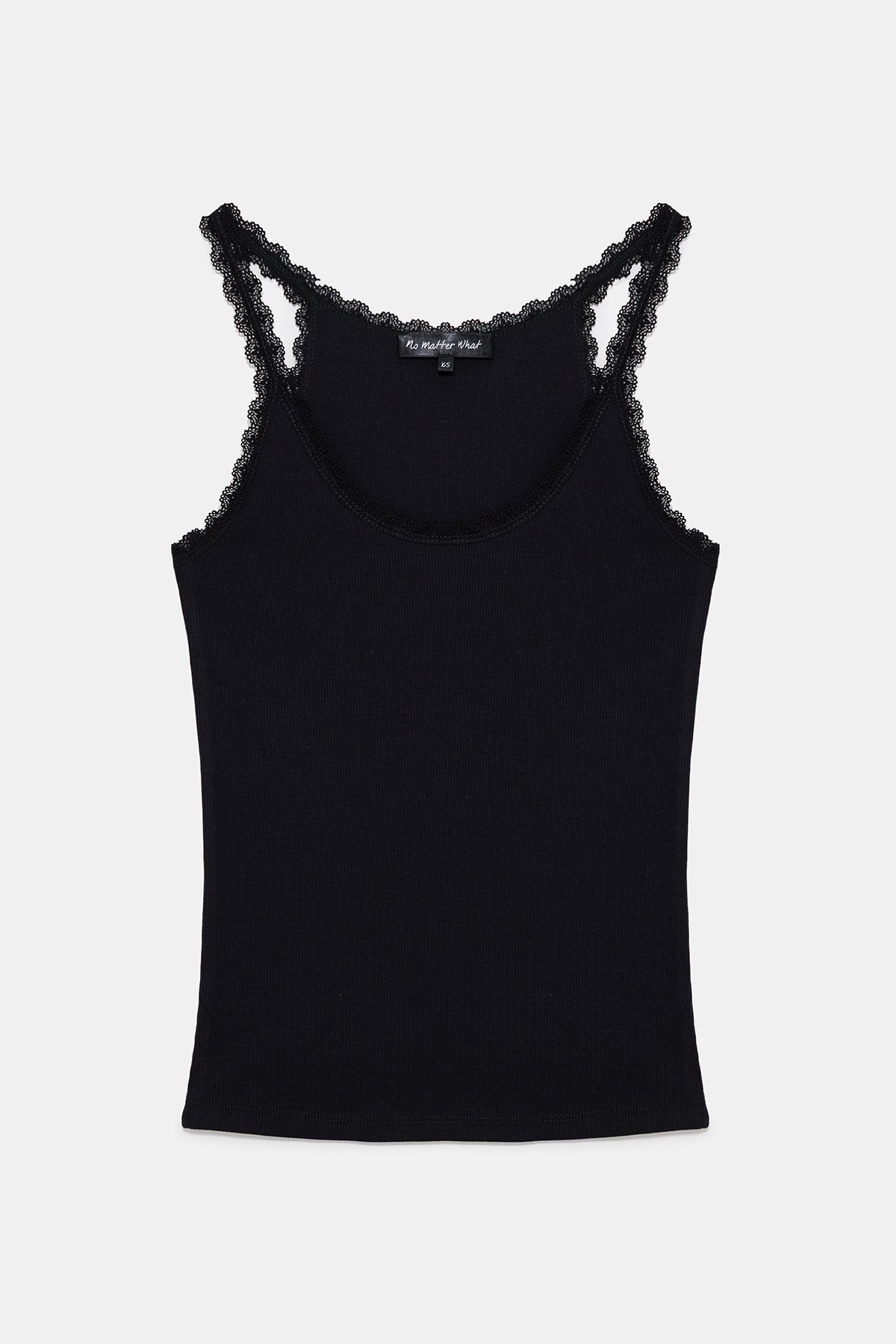 Bluse mit dünnen Trägern und Spitze