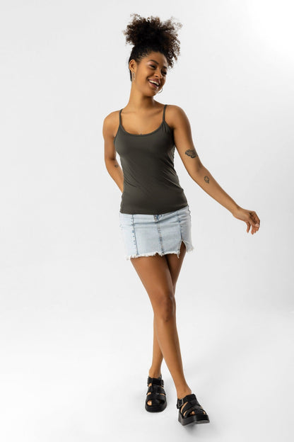 Bluse mit dünnen Trägern