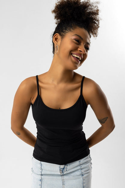 Bluse mit dünnen Trägern