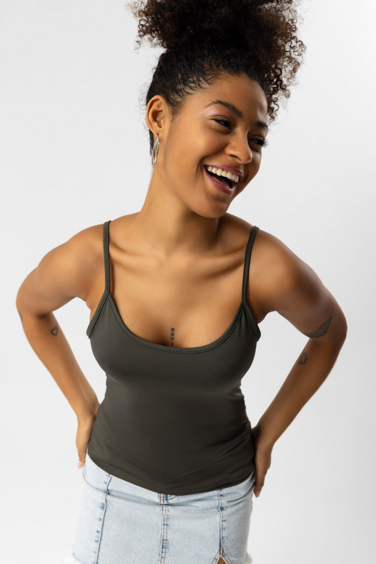 Bluse mit dünnen Trägern