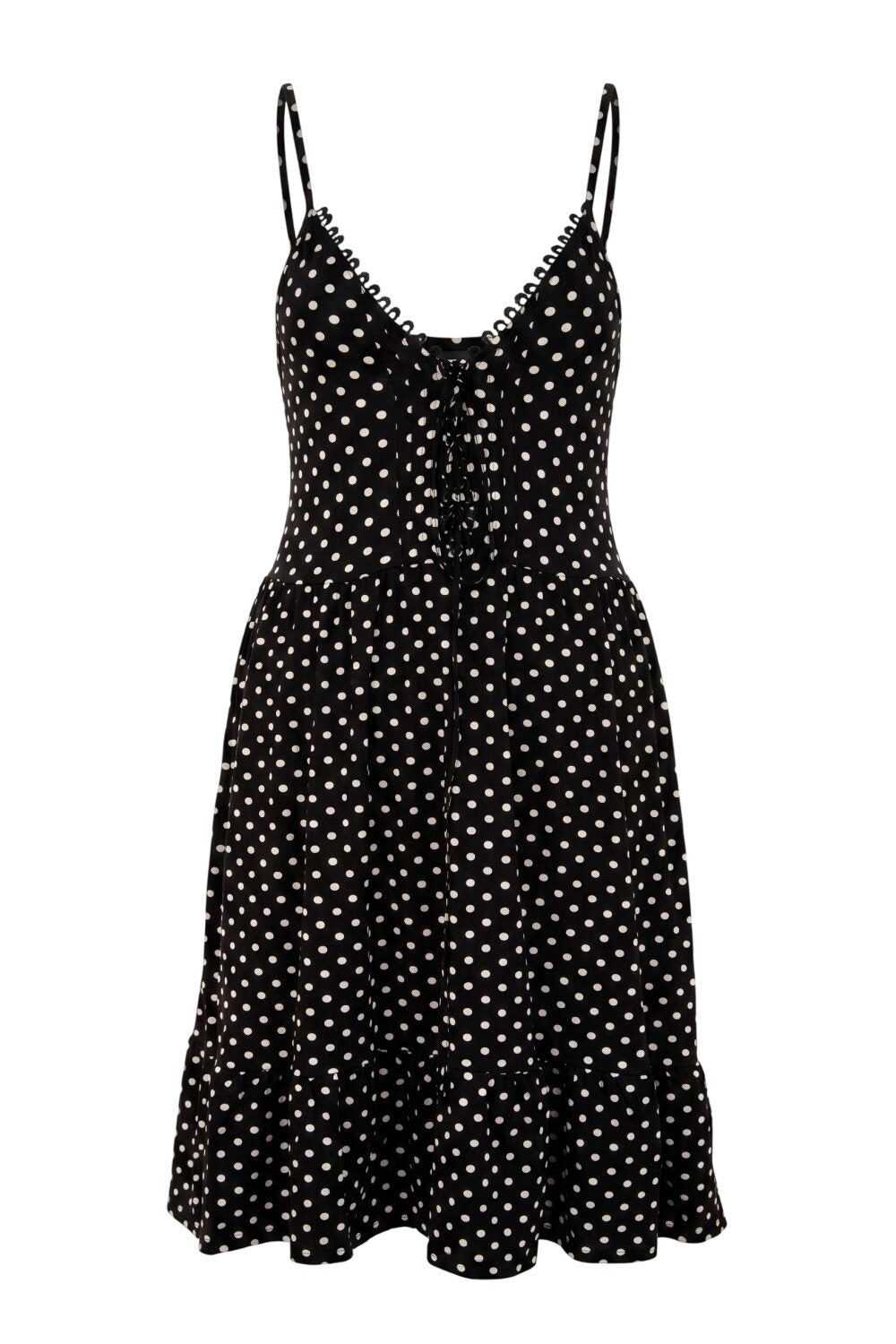 V-Ausschnitt Mini-Kleid mit Bindung