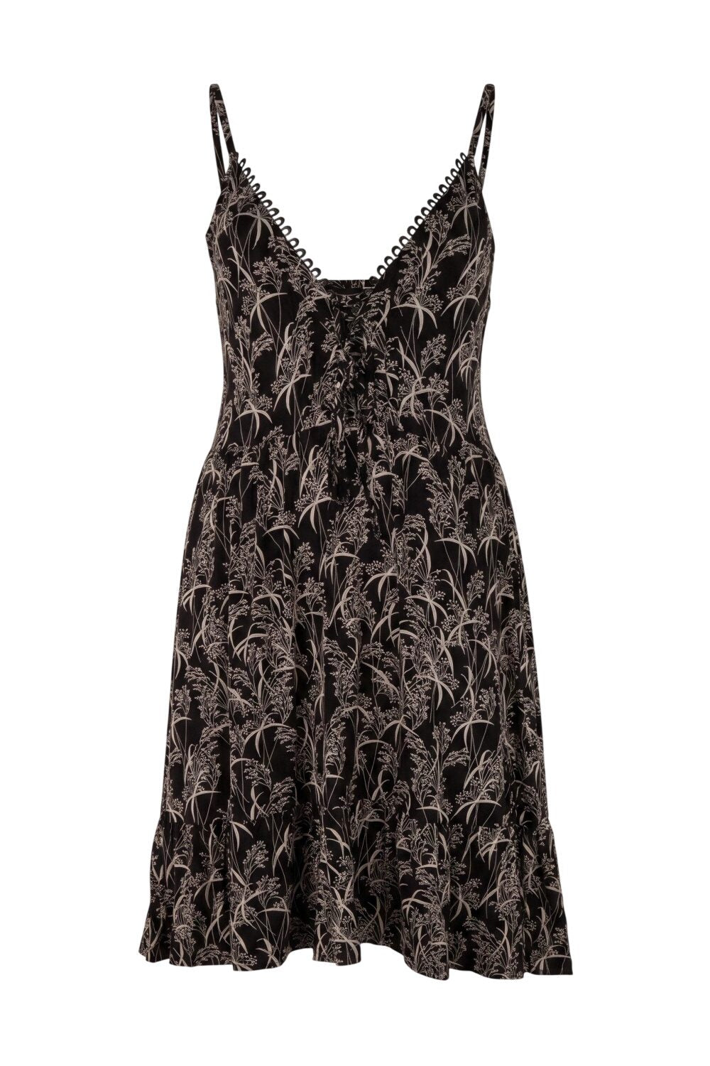 V-Ausschnitt Minikleid mit feinen Trägern