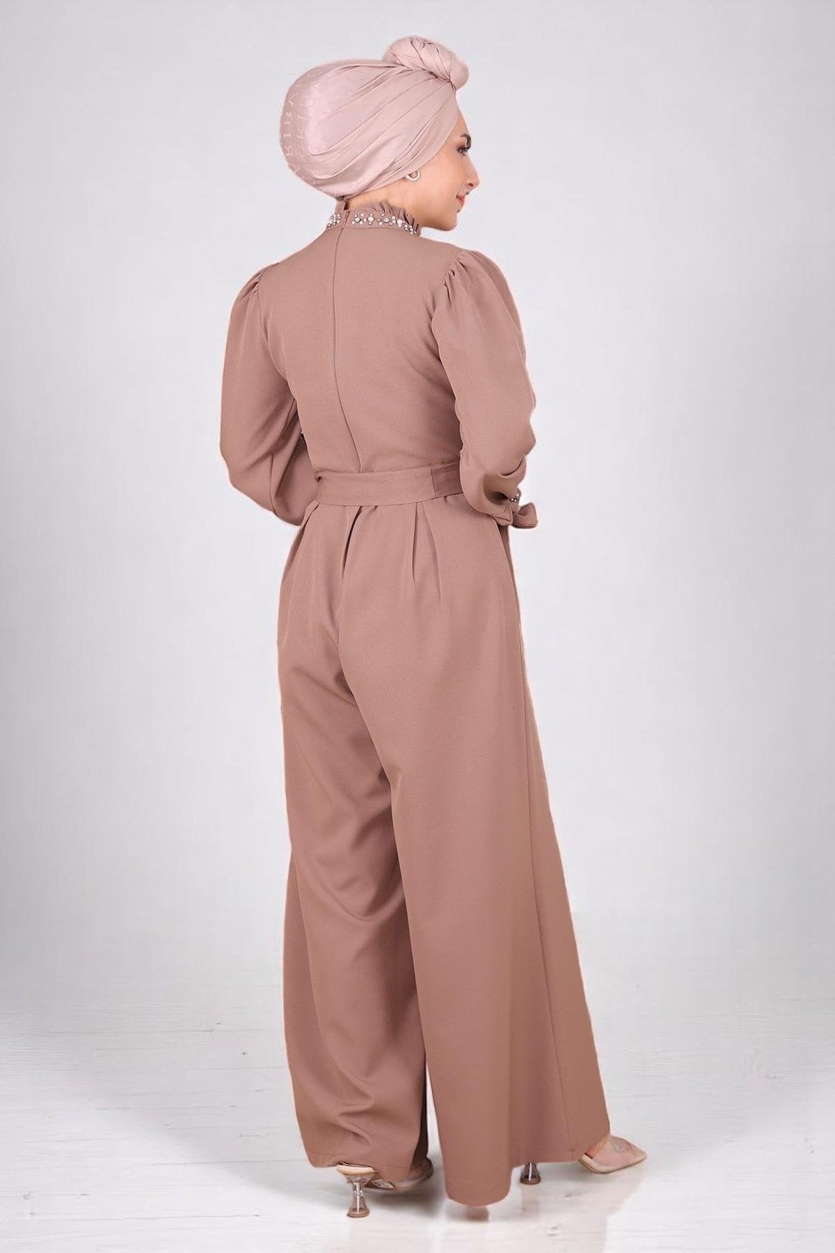 Vizon Detail Jumpsuit Kleid - MSW19152-3