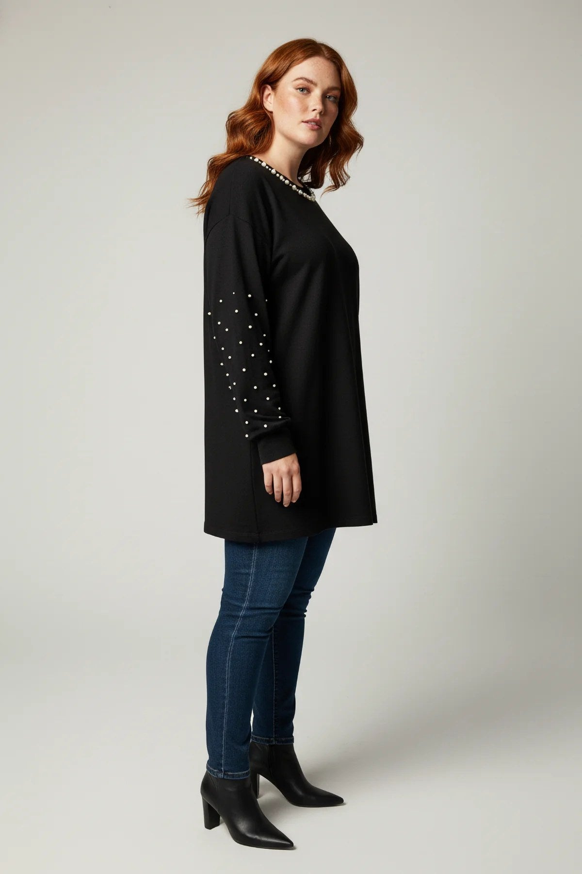 Bluse mit Perlendetail