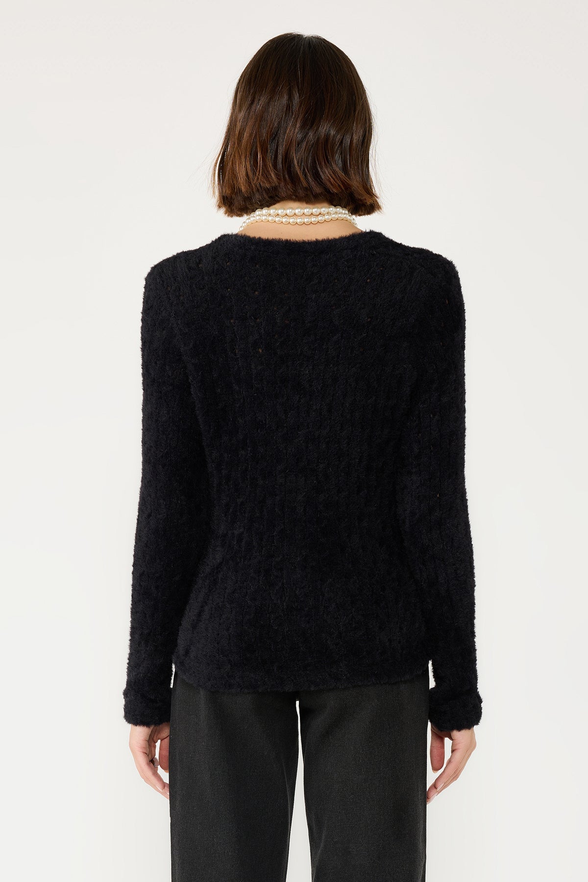 Weicher Strickcardigan mit Perlmuttknöpfen