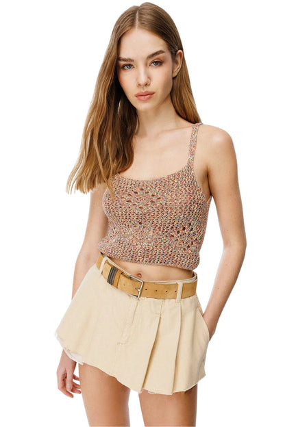 Gestricktes Bustier mit Trägern