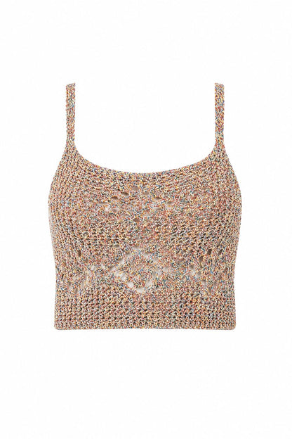 Gestricktes Bustier mit Trägern