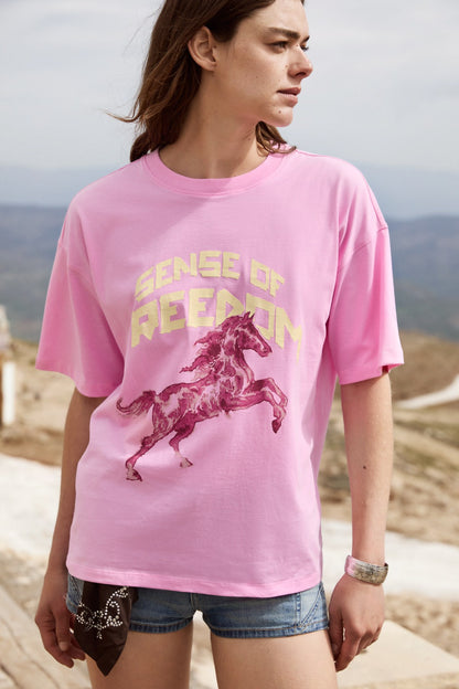 IRATI Bedrucktes Oversize Bio-Shirt
