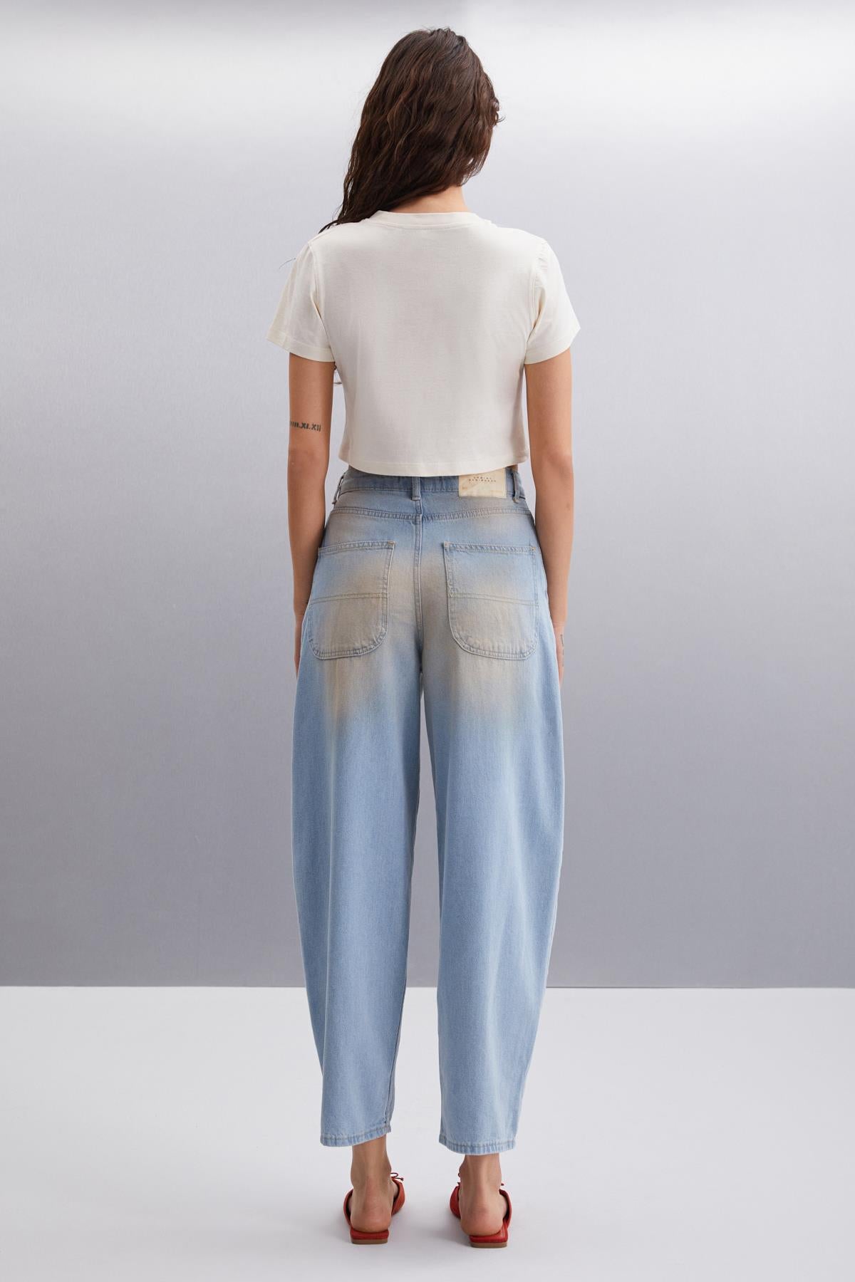 IRMA Damen Baumwoll Crop-Shirt