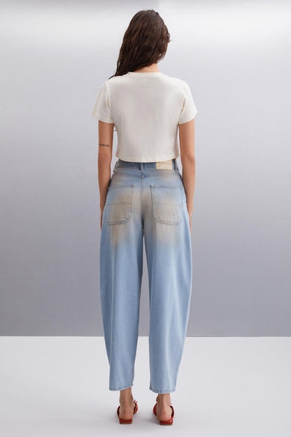 IRMA Damen Baumwoll Crop-Shirt
