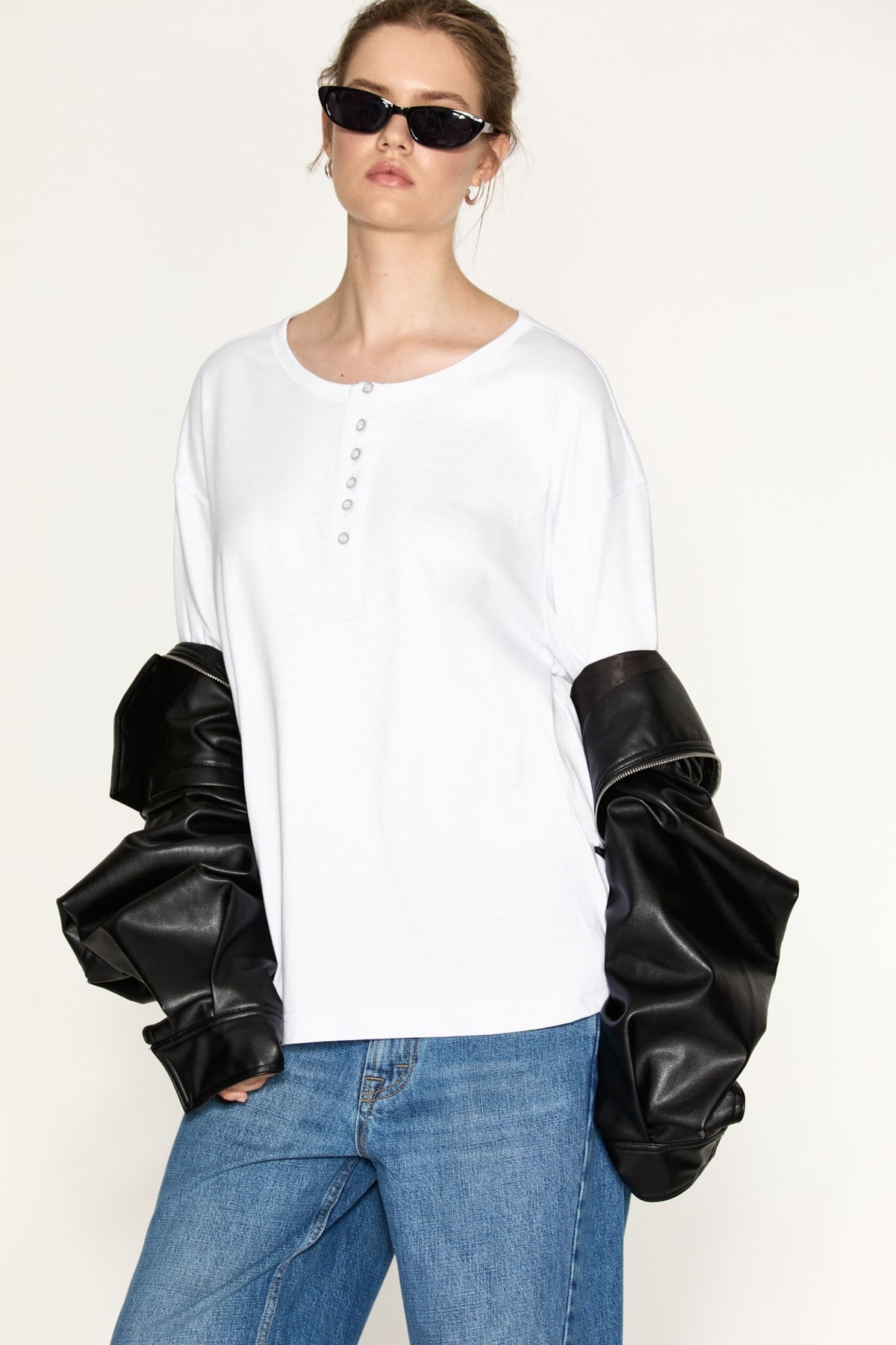 ETHIQUET ISALORE Damen Bio-Baumwollbluse Weiß