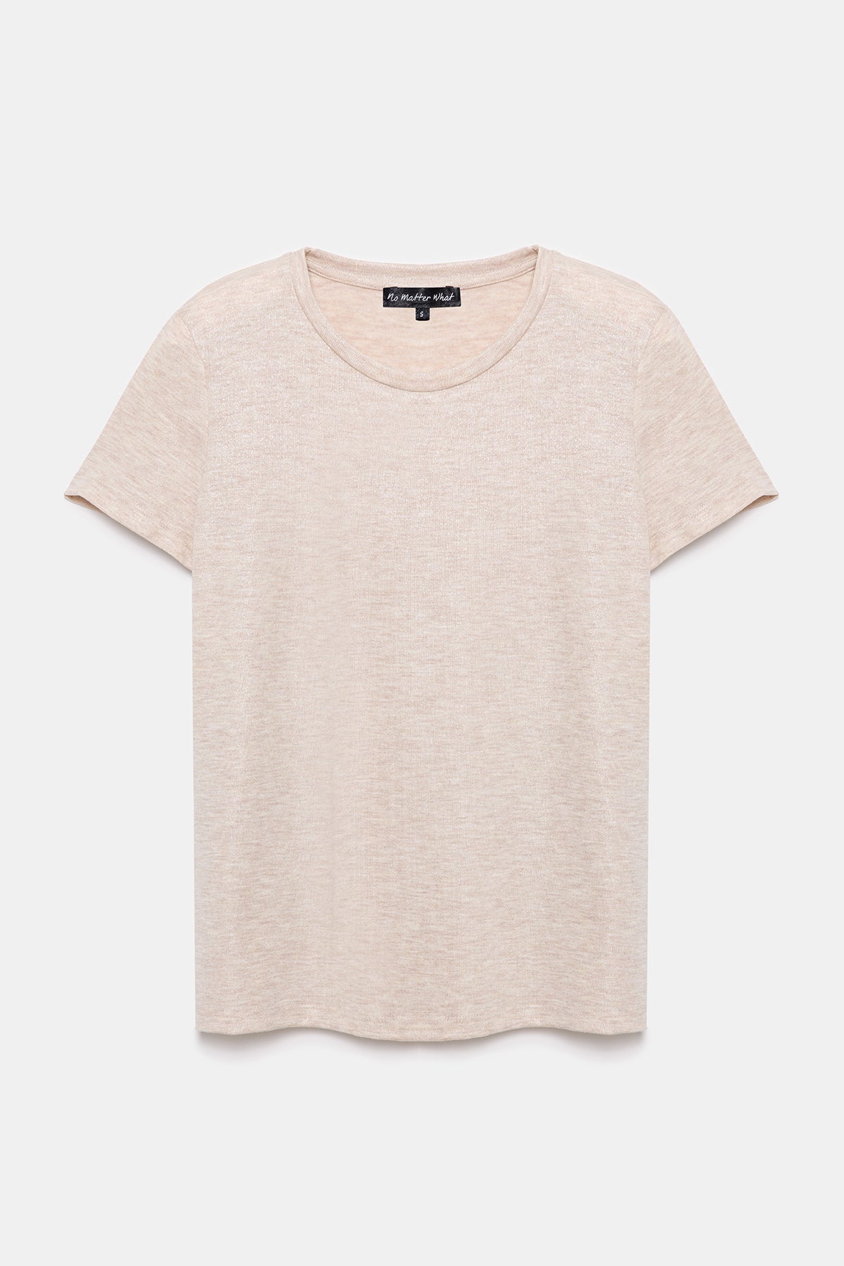 T-Shirt mit Rundhalsausschnitt aus schimmerndem Stoff