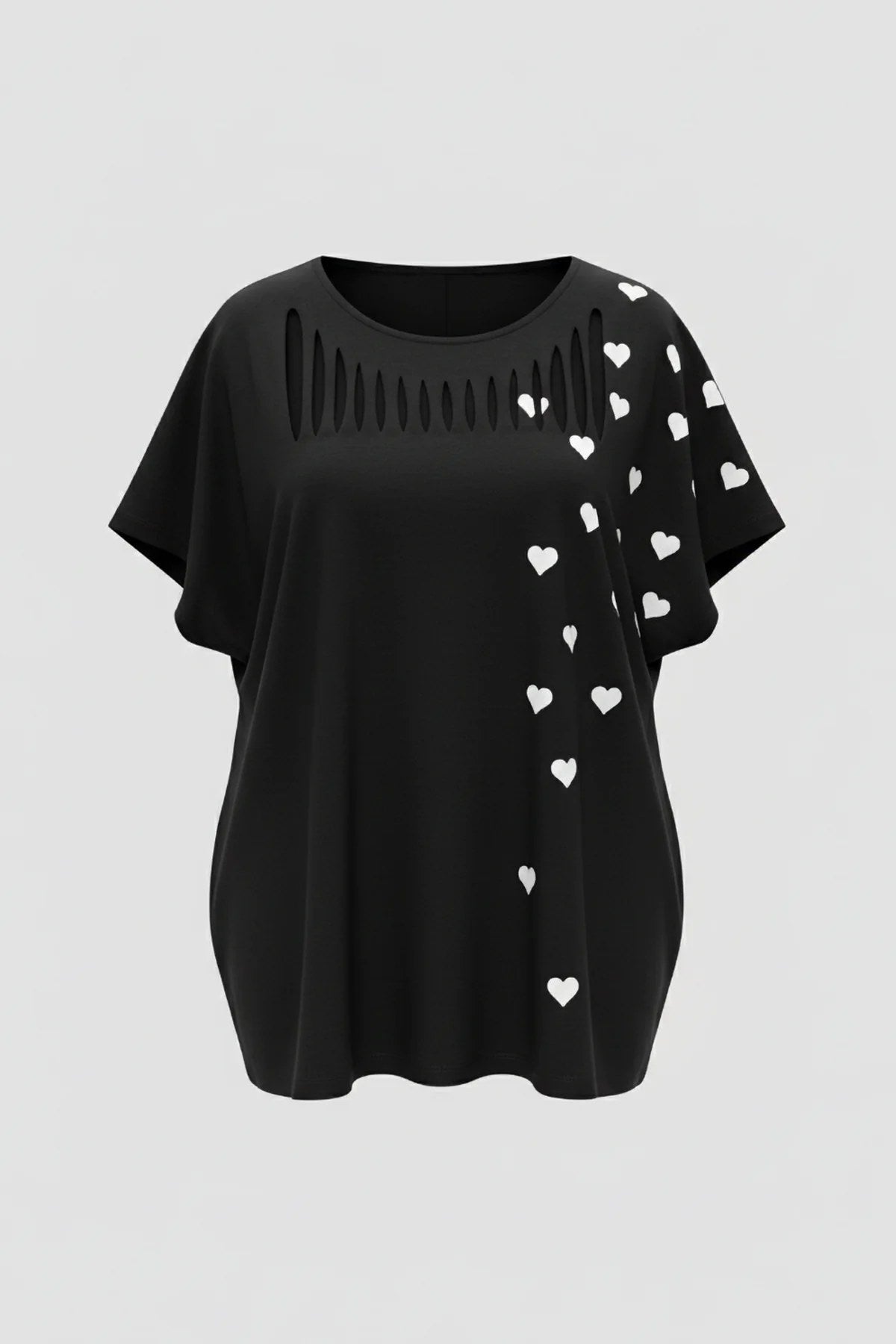T-Shirt mit gesticktem Herzdetail