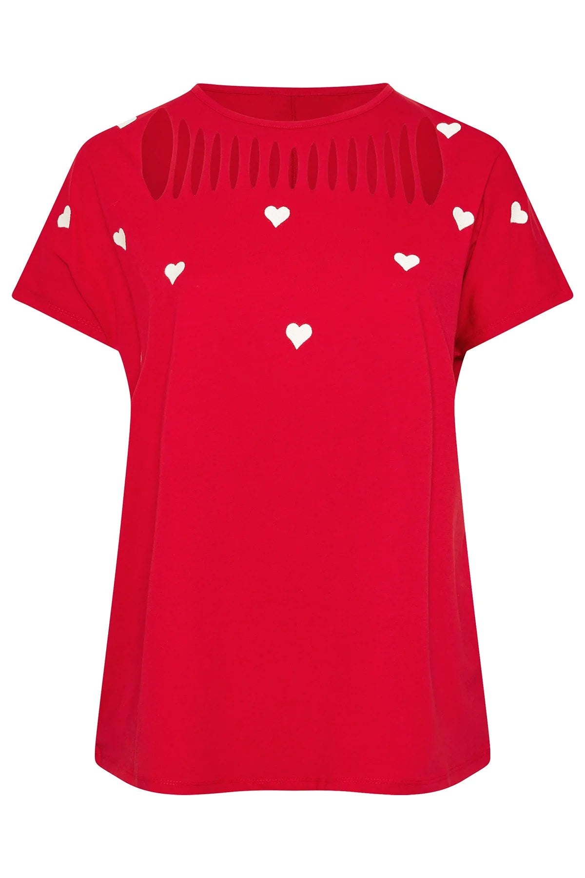 Besticktes Herz T-Shirt