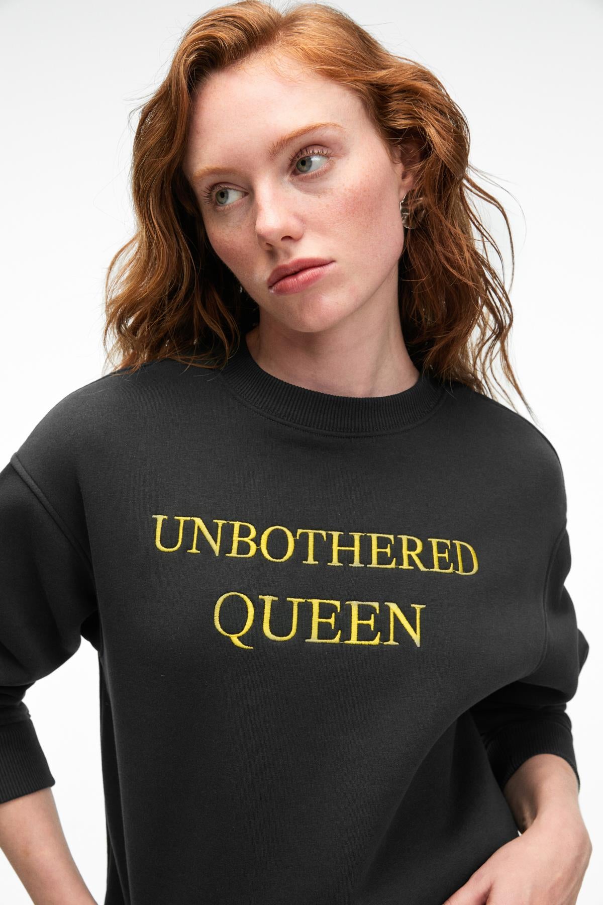 GRIMELANGE ISOLUNE Damen Oversized Sweatshirt Anthrazit