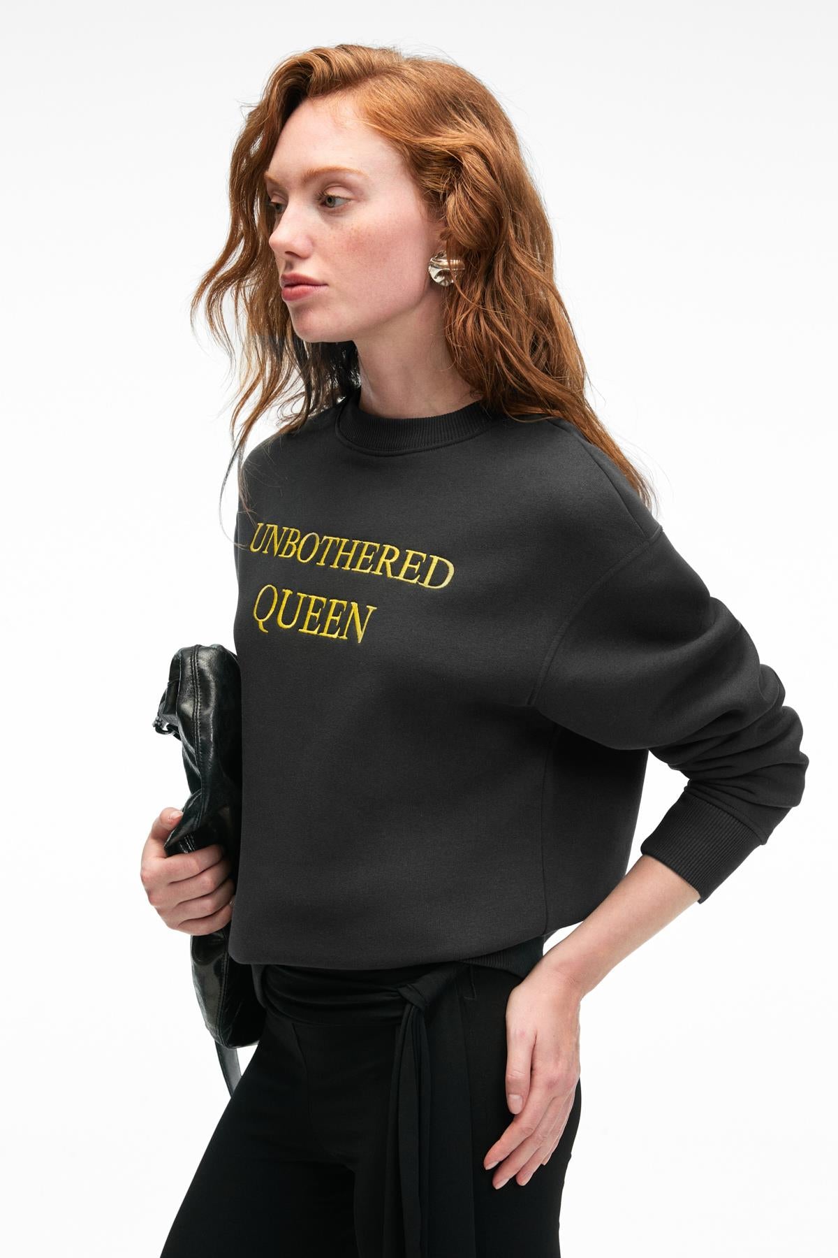 GRIMELANGE ISOLUNE Damen Oversized Sweatshirt Anthrazit