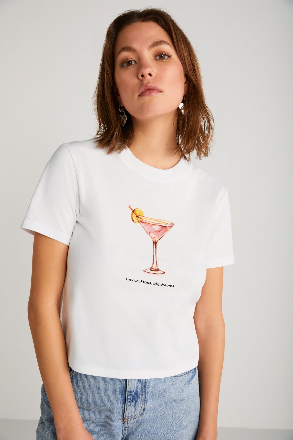 IVONNE Damen Bio-Baumwoll Cropped Shirt