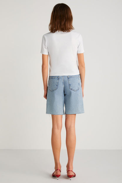 IVONNE Damen Bio-Baumwoll Cropped Shirt