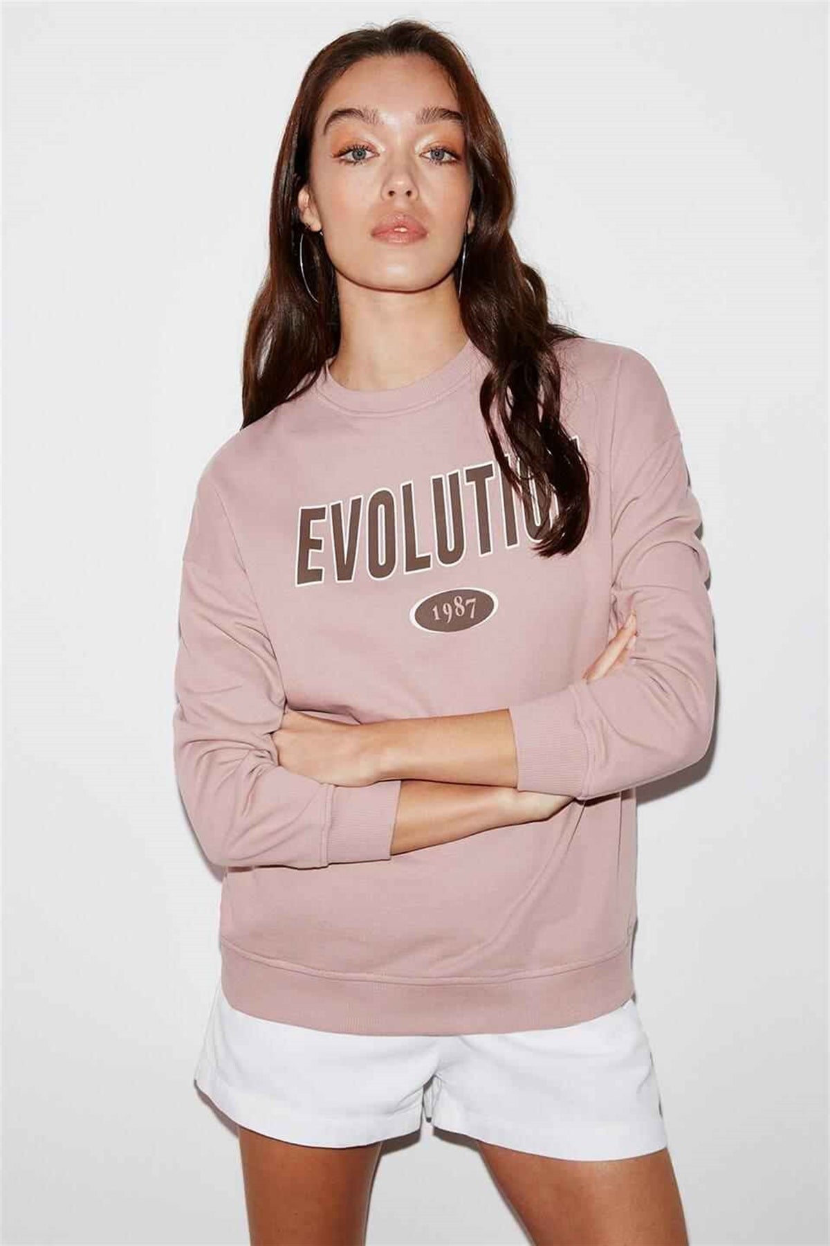 IVORY Damen Oversized Sweatshirt
