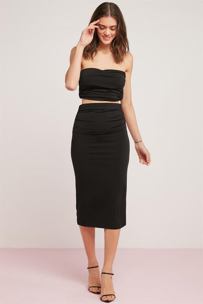 JAEL Damen Drapierter Bleistiftrock