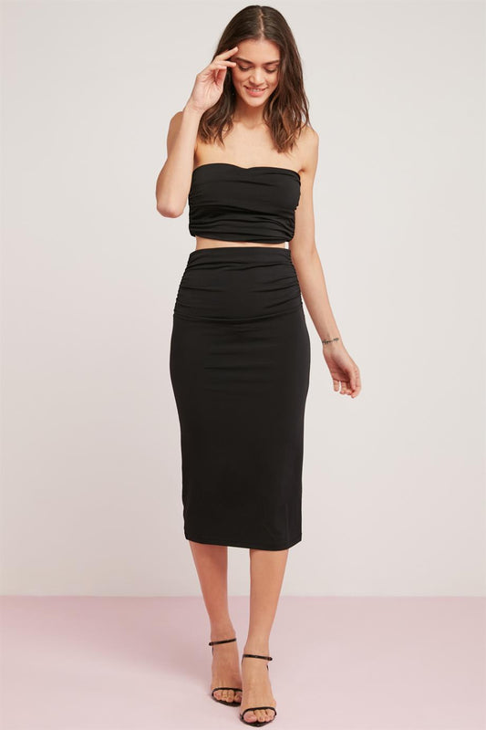 JAEL Damen Drapierter Bleistiftrock
