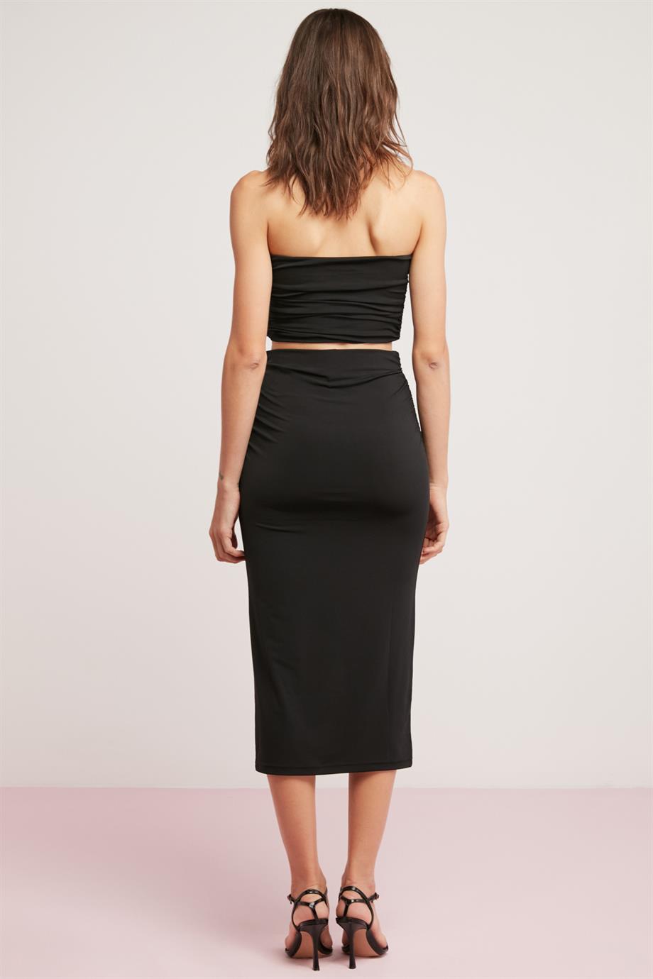 JAEL Damen Drapierter Bleistiftrock