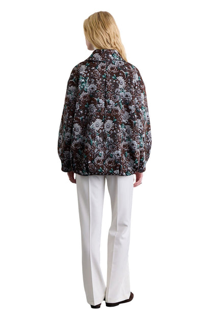 JACQUARD-MUSTERJACKE BRAUN