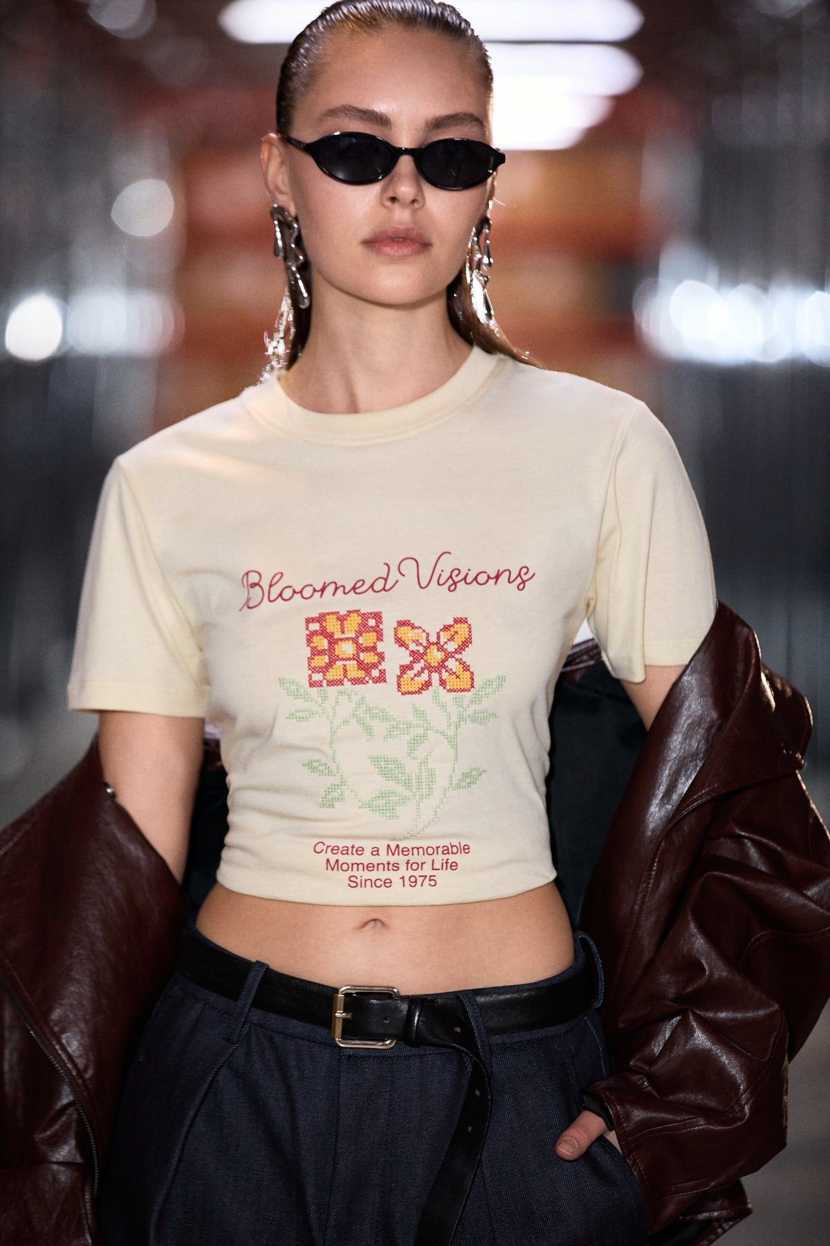 JASMI Damen Bio-Baumwoll Crop Shirt
