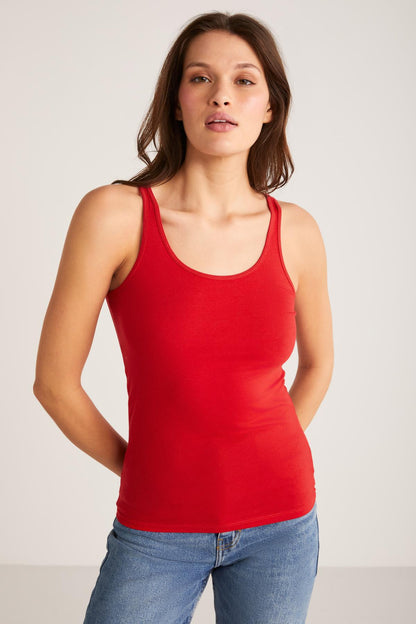 Jayla Damen Slim Baumwoll Top