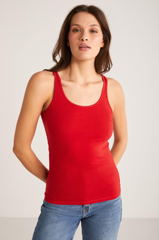 Jayla Damen Slim Baumwoll Top