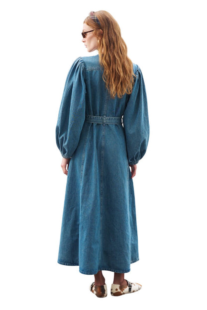 Jeanskleid mit weiten Ärmeln, blau