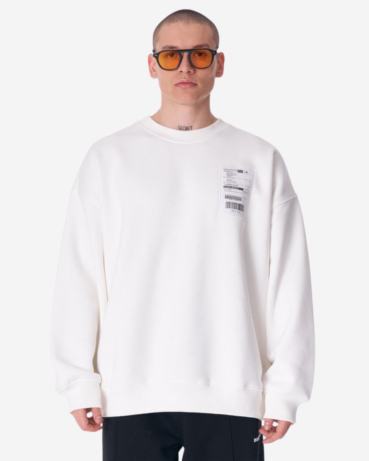 Weißer Jedi Lieferetikett Sweatshirt