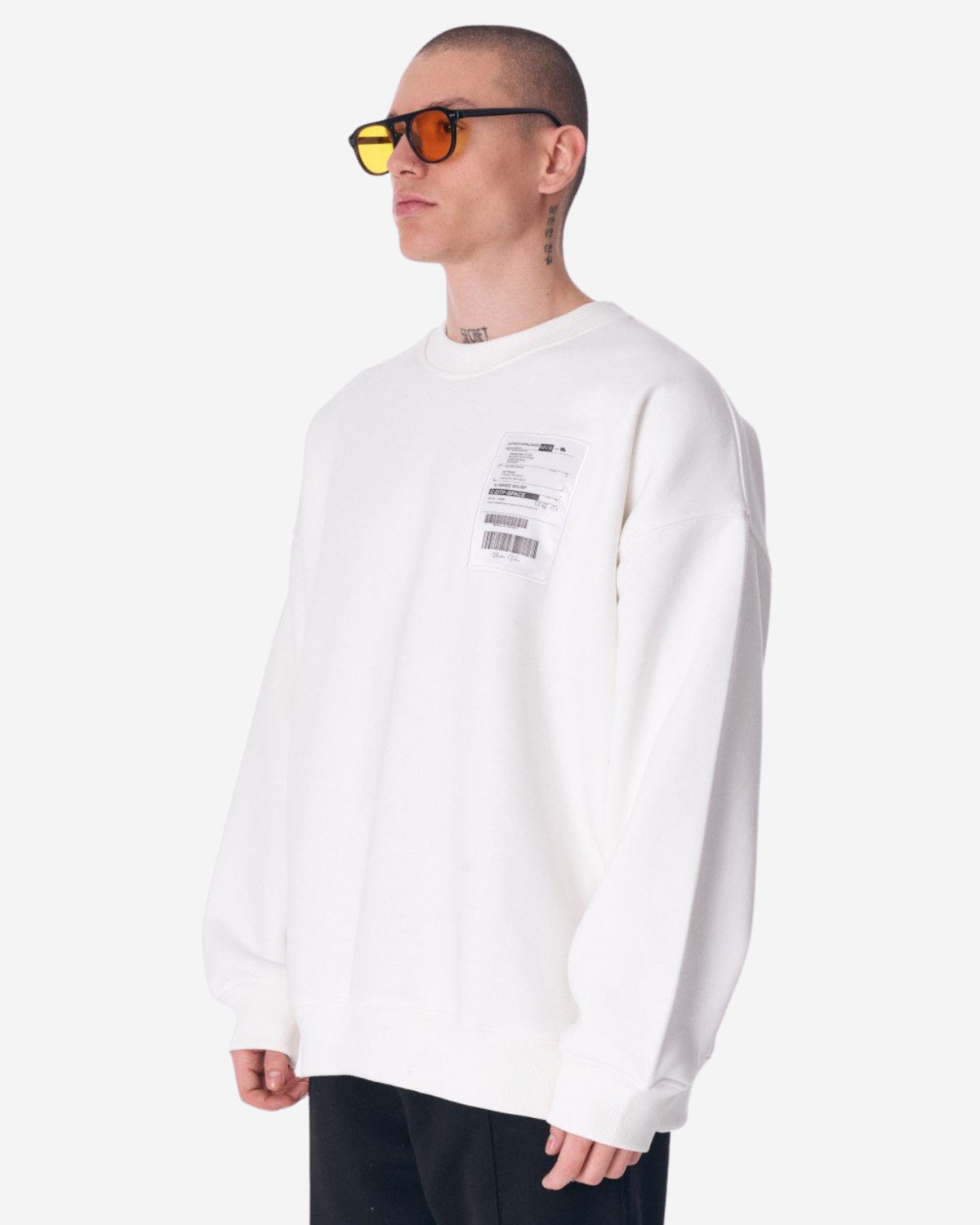 Weißer Jedi Lieferetikett Sweatshirt