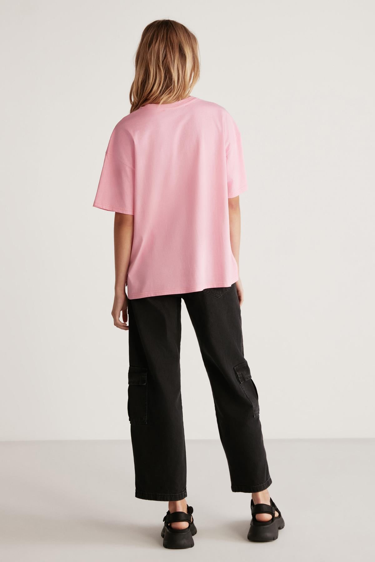 GRIMELANGE Jemmy Damen Bio-Baumwoll T-Shirt Hellrosa