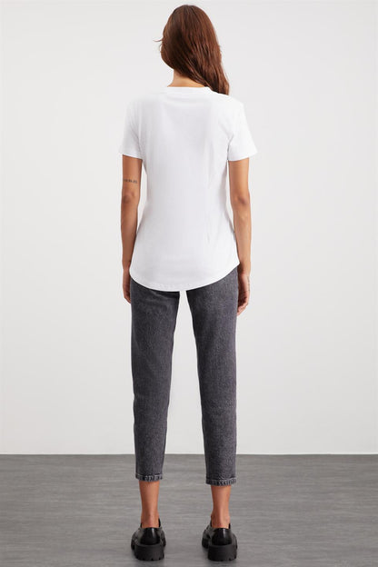 JESSIA Damen Bio-Baumwoll T-Shirt Rundhals