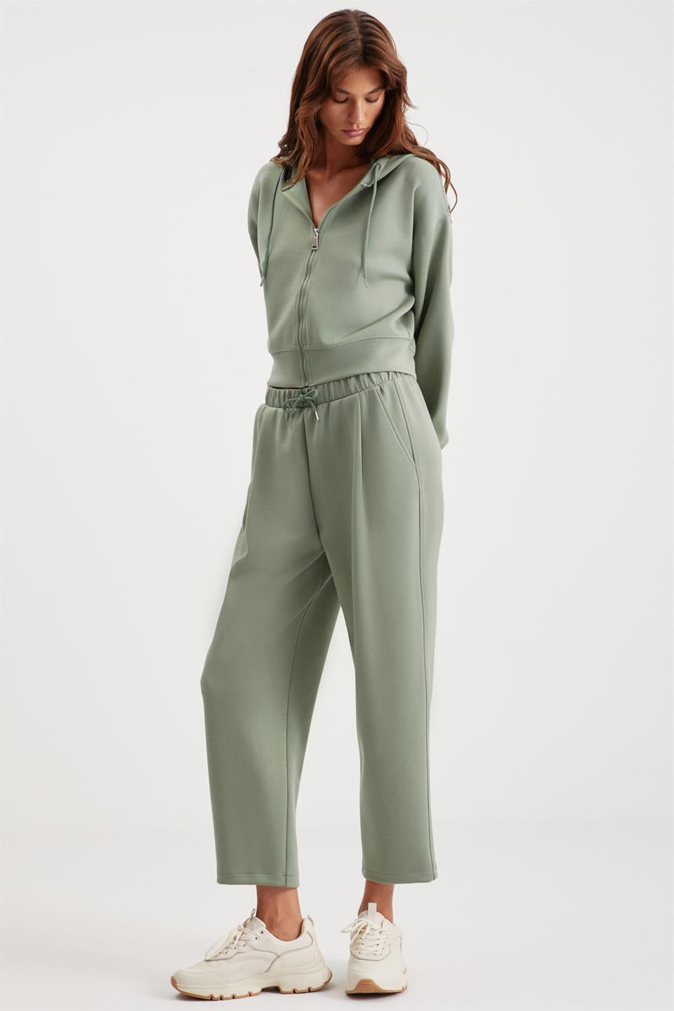 JILL Damen Lockeres Cropped Hoodie
